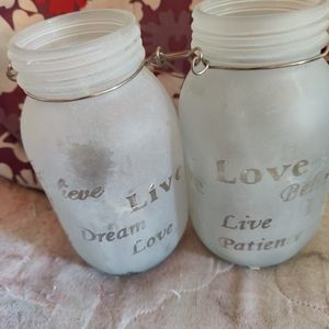 Mason jars with lights